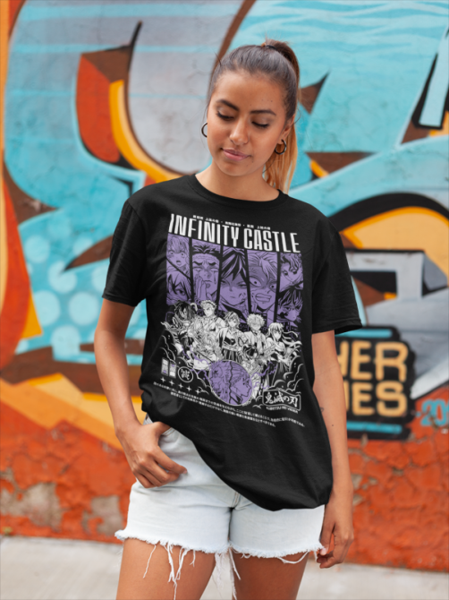 Футболка для хлопчика з аніме принтом Вбивця демонів оверсайз (зріст від 165 до 180) Чорний AnimeJ0350m Дніпро - фото 3