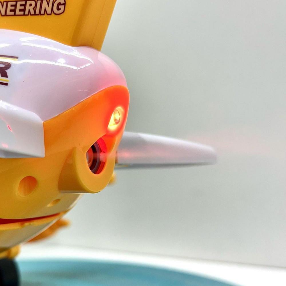 Літак вантажний звук підсвічування парогенератор інерція гумові колеса масштаб 1:64 Жовтий (660 A-311) Чернігів - фото 9