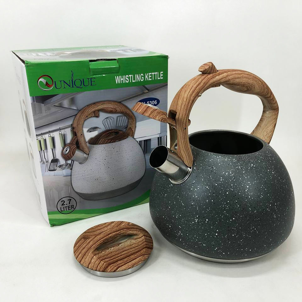 Кухонный чайник со свистком на плиту Unique, Чайник на плиту для кухни Обычный газовую NE-40 Львов - изображение 8