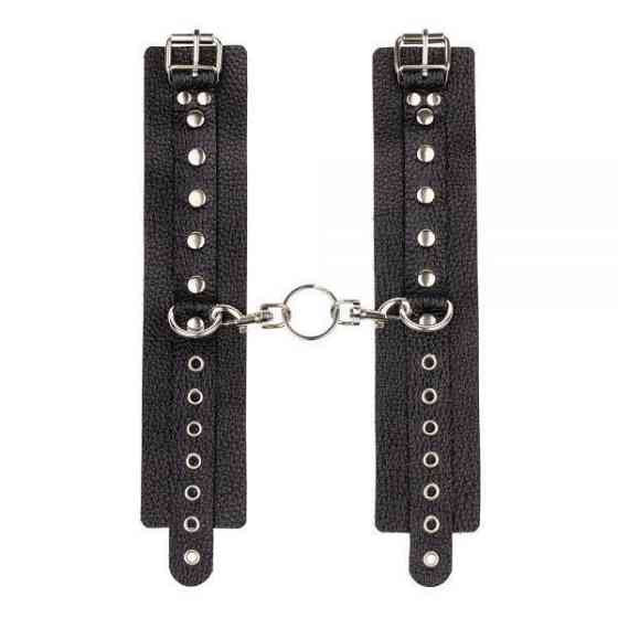 Наручники Leather Double Fix Hand Cuffs, Black Sex Aura Київ