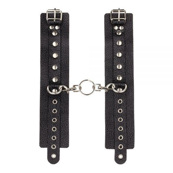 Наручники Leather Double Fix Hand Cuffs, Black Sex Aura Київ - фото 2