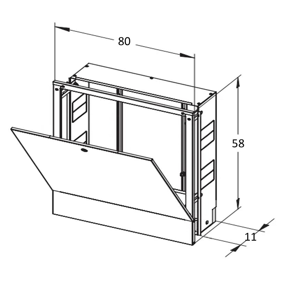 Колекторна шафа внутрішня ШКВ-04 800x580x110 (8-9) (000012551) Київ - фото 5