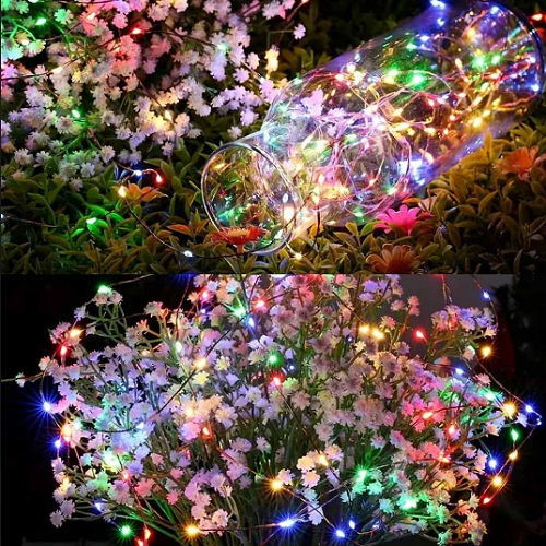 Світлодіодна гірлянда роса 100 Led 10м 8 режимів різнокольорова USB CW-G-100L10NUMC ColorWay Житомир