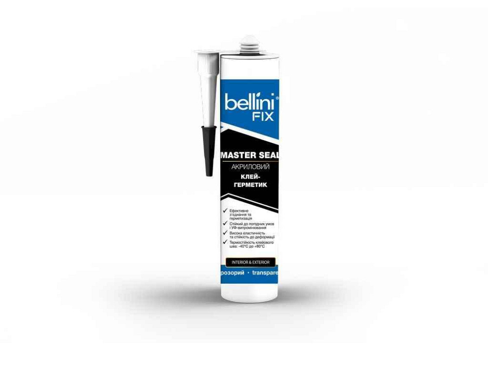 Клей-герметик 280мл акриловый 3в1 MASTER SEAL ТМ BELLINI FIX Киев - изображение 1