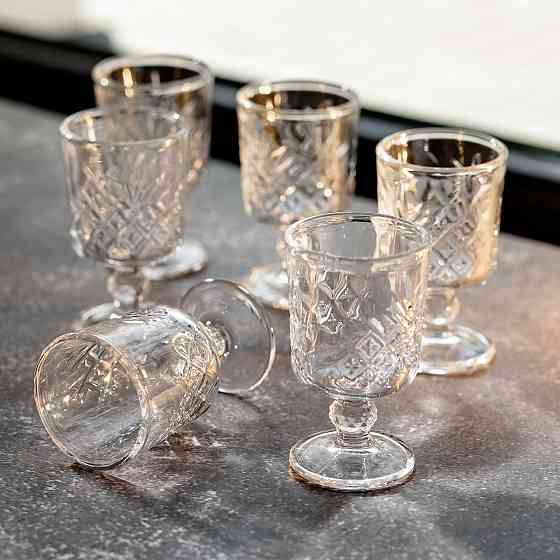 Набор рюмок на ножке 6 шт 60 мл стеклянные рюмки для водки, наливки HP-YH-42 Киев