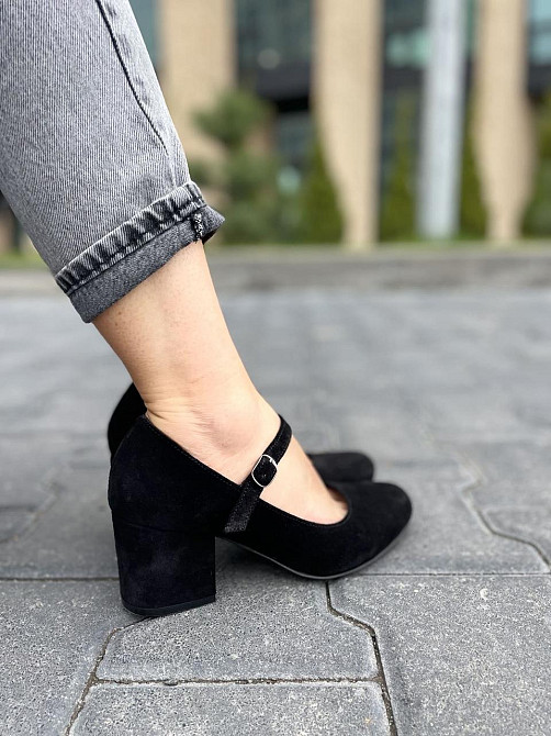 Nivelle Туфлі жіночі NIVELLE чорні натуральна замша каблук 6 см 36р.37р.38р. (1766/6030-6049) Коломия - фото 9