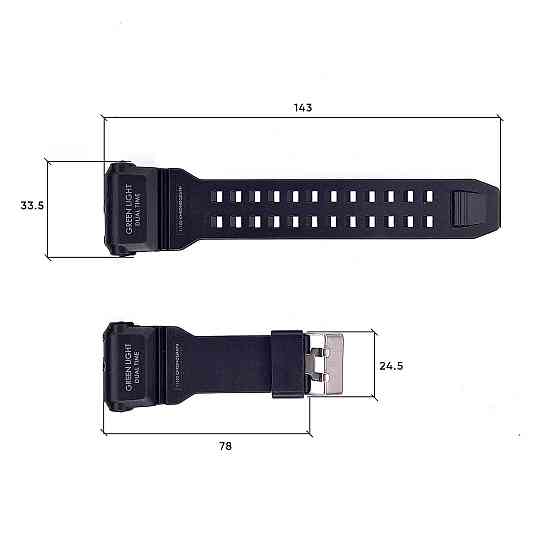 Ремешок для часов Skmei 1637BK Black SBR Киев