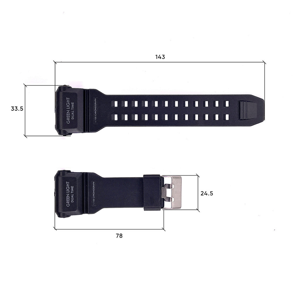 Ремінець для годинника Skmei 1637BK Black SBR Київ - фото 3