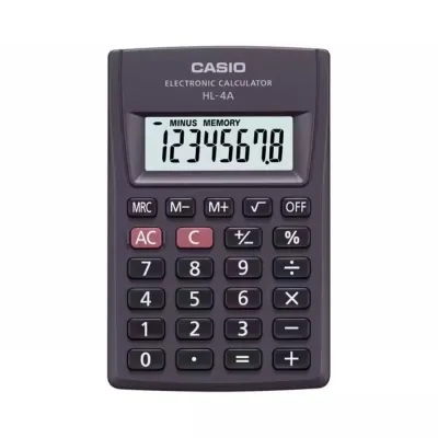 Калькулятор Casio HL-4A-W-EP, чорний (CALC-CAS-HL-4A-W-EP) Вінниця - фото 1