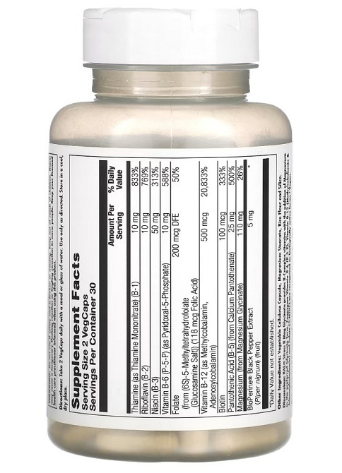 Стрес В-комплекс с магнием глицинатом (Stress B Mag Glycinate) 60 капсул Київ - фото 2