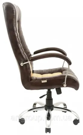 Офисное Кресло Руководителя Richman Atlant Titan Dark Brown-Beige Хром М3 MultiBlock Бежево-коричневый Днепр