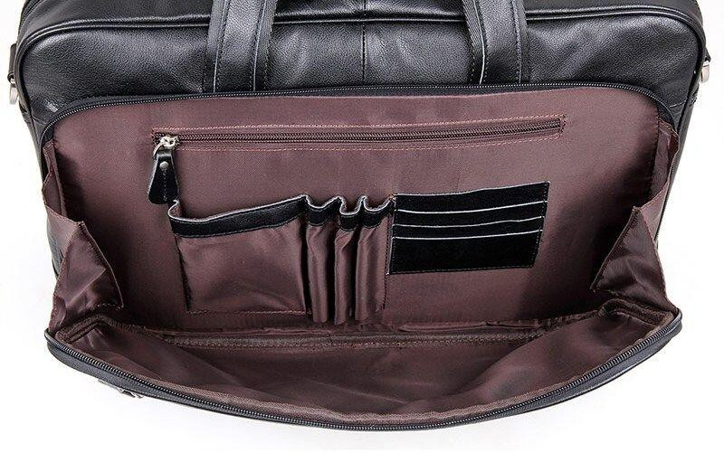 Сумка мужская Vintage 14398 для ноутбука 17 дюймов Черная Киев - изображение 5