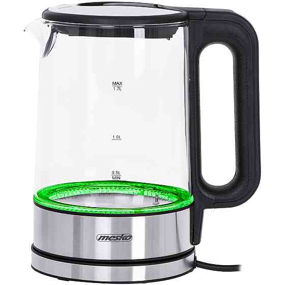 Електрочайник Mesko MS 1301 black 1850-2200Вт/ 1.7л/ скло/ встановлення температури Вінниця