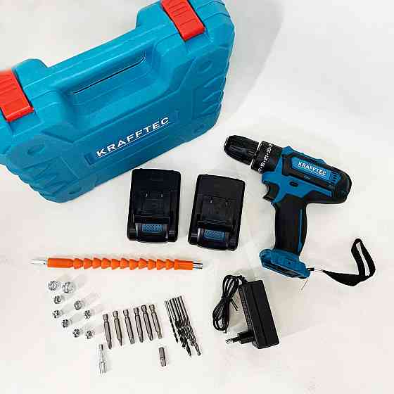 Шуруповерт з різними насадками та пристосуваннями, Акумуляторний шуруповерт з насадками в кейсі BC-15 Львів