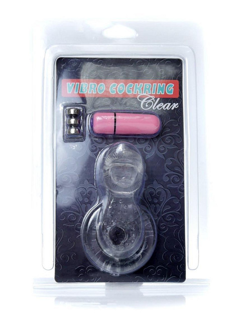 Ерекційне кільце - Tongue Vibro CockRing Clear Sex Aura Київ - фото 9