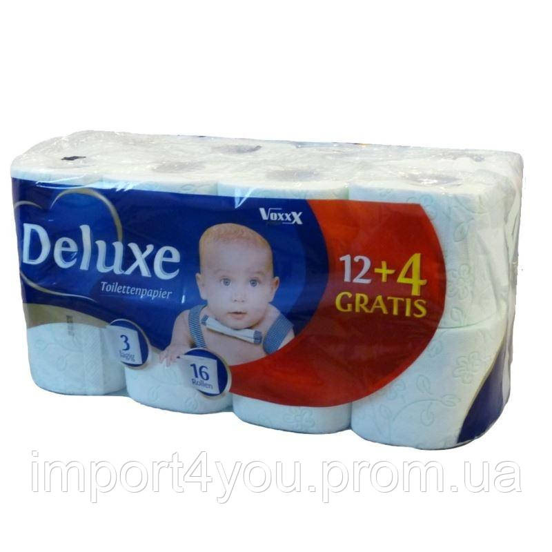 Deluxe туалетная бумага 16 рулонов 3-х слойная Харьков - изображение 1