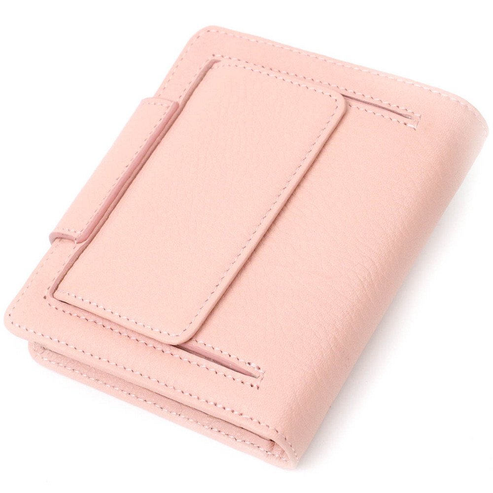 Практичний жіночий гаманець ніжного кольору з натуральної шкіри Tony Bellucci 22019 Пудровий Київ - фото 10