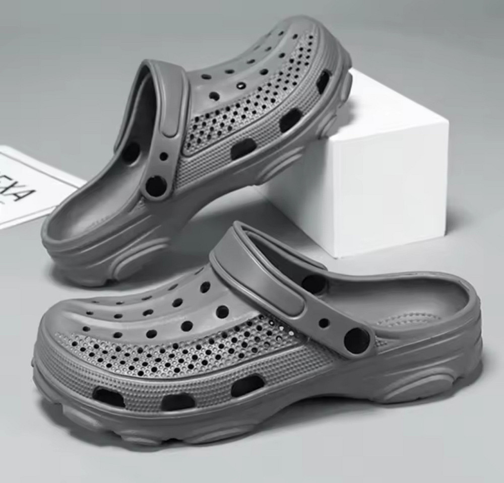 Серые кроксы женские лёгкие эластичные анти скользящие ТМ подросток 40/41 Одесса - изображение 10