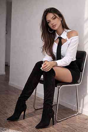 Женская стильная привлекательная рубашка с галстуком коттон 46/48 Одесса