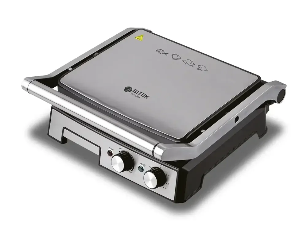Контактный электрический гриль BITEK BT-2681Д, мощность 2800Вт, BBQ-гриль с антипригарным покрытием панелей Одесса - изображение 5