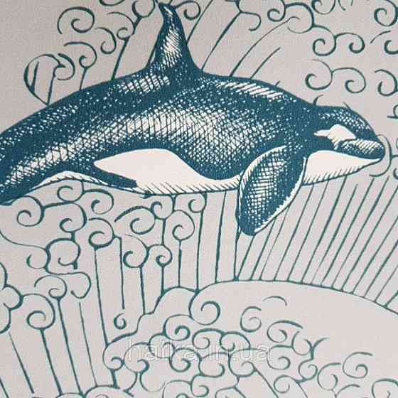 Шпалери флізелінові дитячі Caselio Our Planet морі дельфіни кити черепахи смарагдові Київ