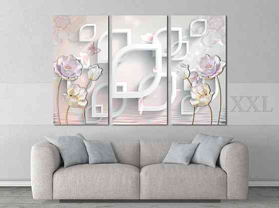 Модульна картина Квіти Абстракція Art-18_XXL Київ