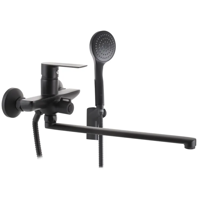 Смеситель для ванны Haiba Alex 006 Euro Черный (HB3925) Киев - изображение 1