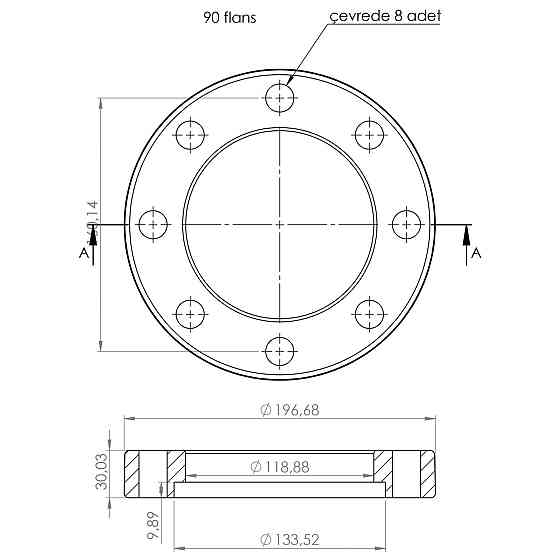 Фланцевый комплект(фланец+бурт) Kalde PPR 90 58050 Киев