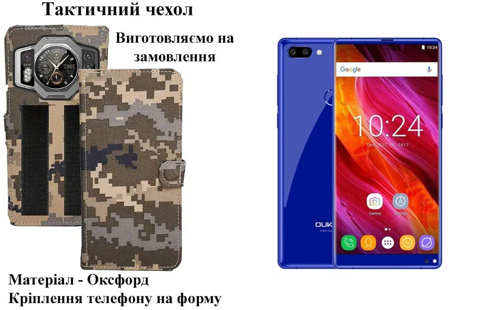 Тактический чехол для OnePlus 10 Pro, OnePlus 10R 5G, крепится к снаряжению на липучке Киев - изображение 1