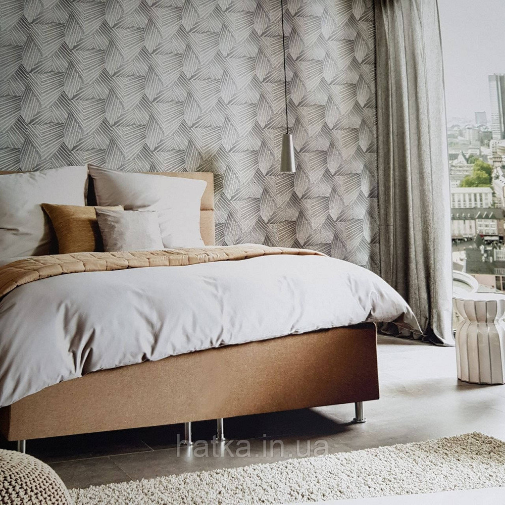 Шпалери метрові вінілові на флізелін дизайнерські Erismann Elle геометрія абстракція сірі смуги золотом 3д Київ - фото 1