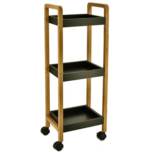 Етажерка для ванної на коліщатах "Есторта" сієна-венге Миколаїв - фото 1