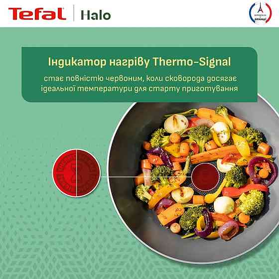 Сковорода WOK Tefal Halo 28 см (C3121953) ( Червоний ) Харьков