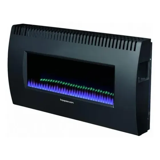 Дизайнерський газовий настінний конвектор Hosseven HS-8 із панорамним склом італійською автоматикою EuroSit до 80 м2 + димохід Тернопіль