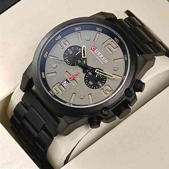 Часы мужские наручные Curren Monreal Black Metal (2 ремешка) Киев