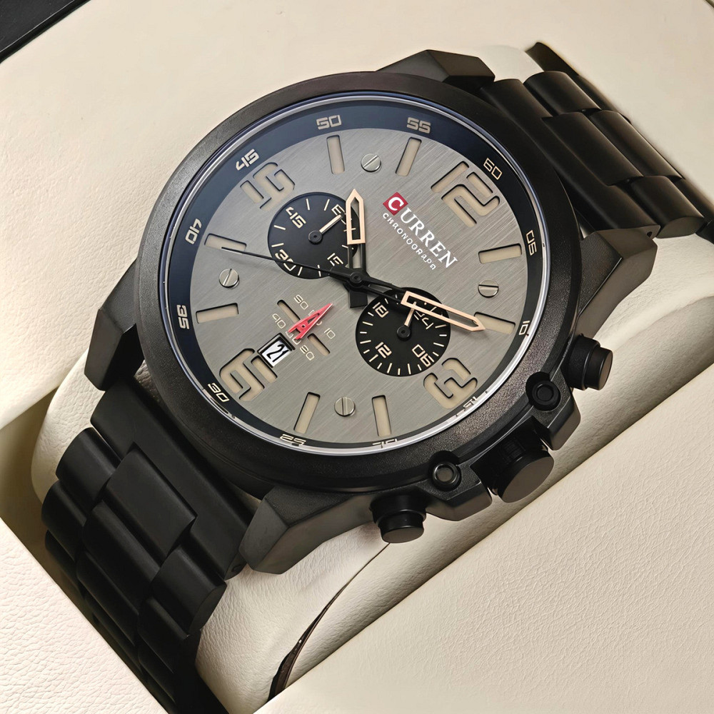 Часы мужские наручные Curren Monreal Black Metal (2 ремешка) Киев - изображение 2