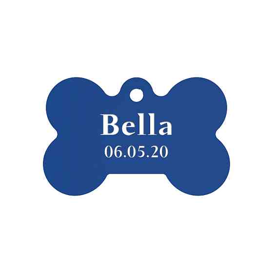 Адресник для собаки Navy Blue 30x20мм Київ