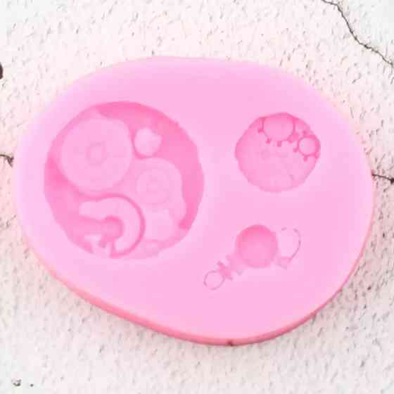 Молд силіконовий Стімпанк механізми маленький 38 на 50 мм рожевий Київ