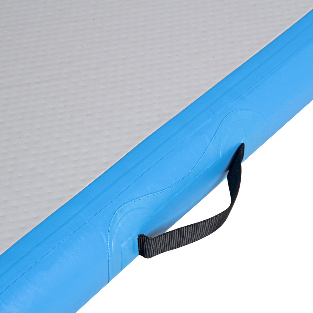 Килимок надувний Airtrack inSPORTline Airstunt 400x100 см, сіро-бірюзовий Київ - фото 9