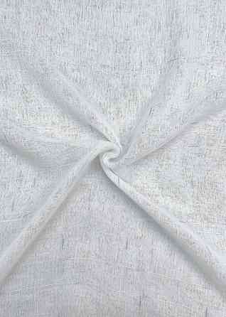 Тюль льон, колекція "Івонна" колір білий з срібним вкрапленням 1208т Київ