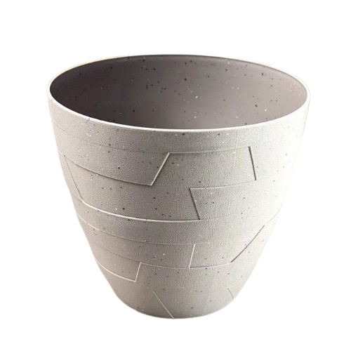 Вазон Керамо зі вставкою 19,5*17,5см какао бетон Алеана Житомир - фото 4