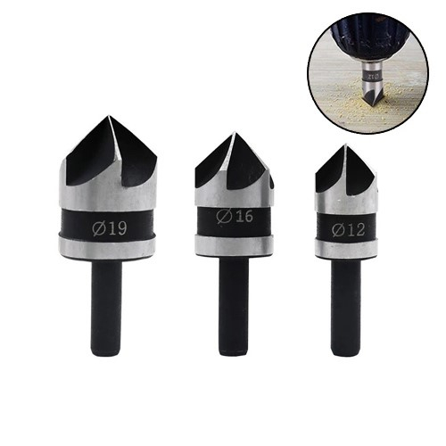 Набор зенковок по металлу 3 шт для сверления 12-19 мм Киев