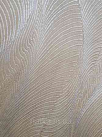 Обои виниловые на флизелиновой основе Rasch Incanto 1.06х10 абстракция волны металлик золотистые с серебром 3д Киев