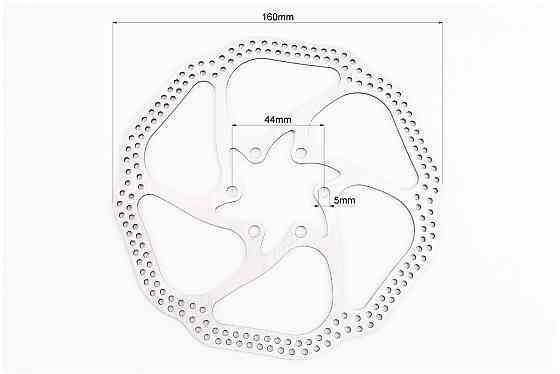 Гальмівний диск 160мм, кріпл. 6 болтів, SX16 Киев