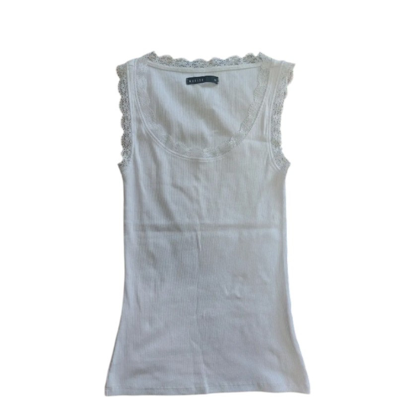 Женская майка с кружевом 42 белый Киев - изображение 1