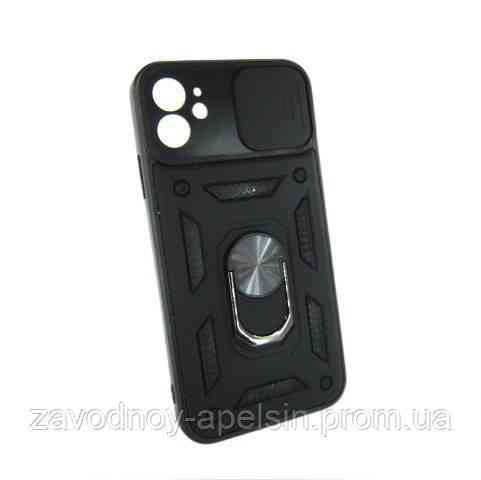 Iphone 11 Протиударний чохол Hybrid (кільце + шторка) Одеса