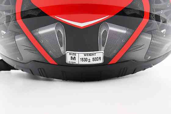 Шолом інтеграл, закритий ZS-811 Solid M, ЧЕРВОНИЙ глянець з білим малюнком Киев