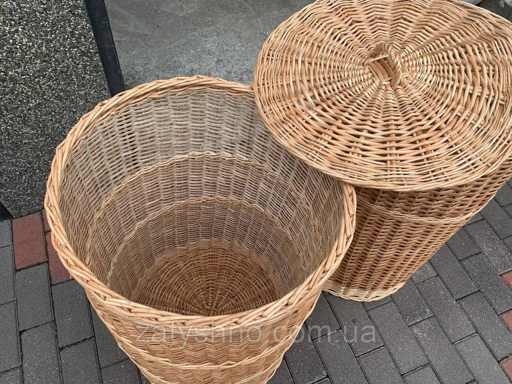 Корзина высокая с крышкою плетеная Киев - изображение 2