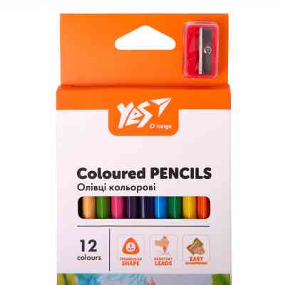 Карандаши цветные Yes Orange Line 12 кольорів з точилкою (290723) Винница