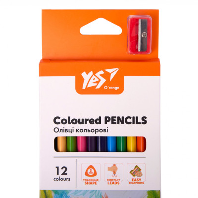 Карандаши цветные Yes Orange Line 12 кольорів з точилкою (290723) Винница - изображение 2
