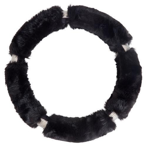 Чохол на кермо VLOD-24FA6 BK M чорний з хутром Харків - фото 7